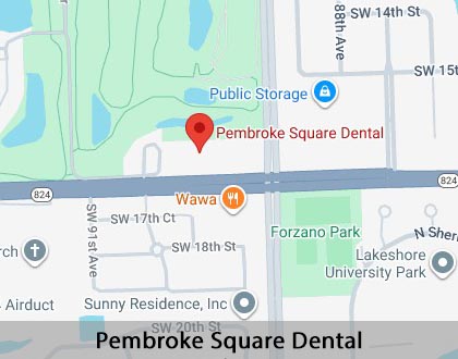 Map image for Cosmetic Dentist in Pembroke Pines, FL